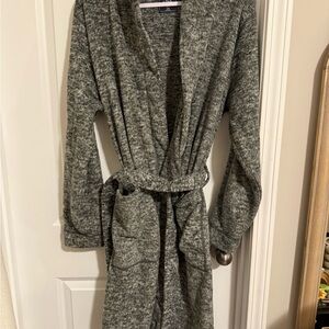 Abercrombie & Fitch Soft Gray Knit Robe